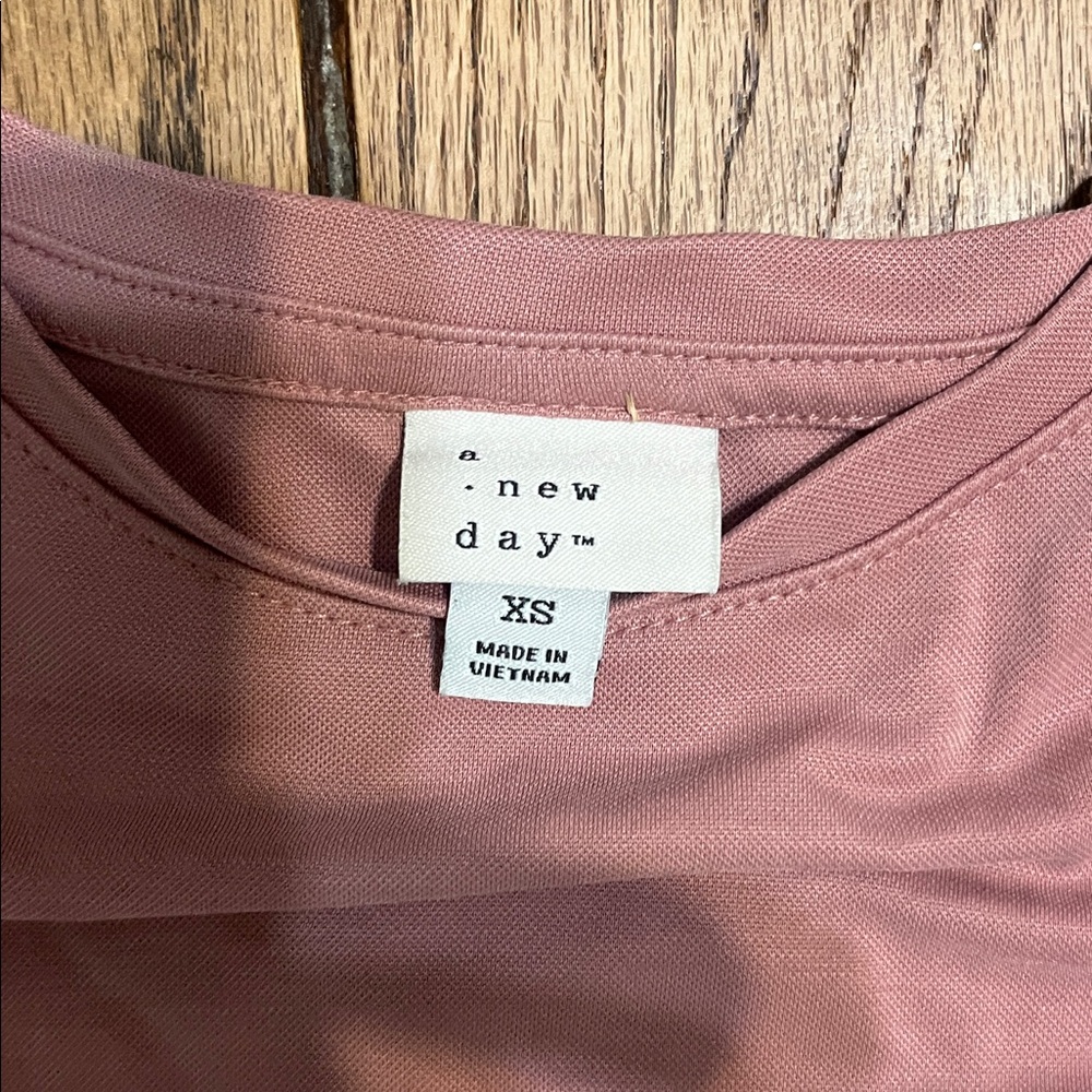 a new day Dusty Rose Short Sleeve Crew Neck Top